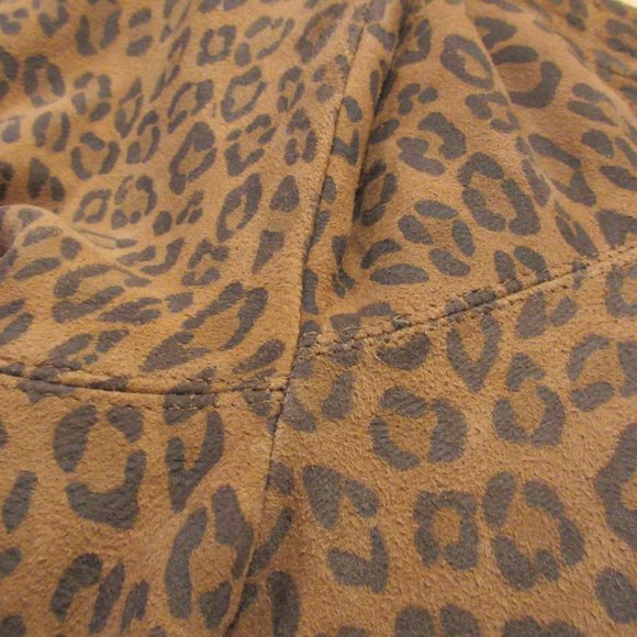 Vintage  Leather Swing jacket, leopard print - Picture 10 of 12